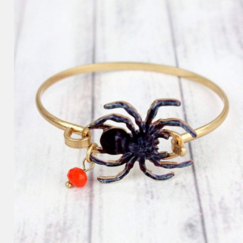 Goldtone Spider Bangle 15$